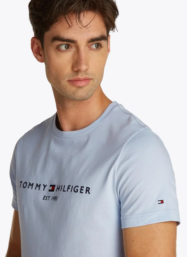 TOMMY HILFIGER  Logo Embroidery Slim Jersey T-Shirt for Men | Best Price UAE