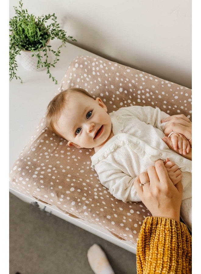 Copper Pearl Premium Knit Changing Pad Cover by Copper Pearl: Soft, Stylish, and Universal Fit for All Standard Diaper Changing Pads, Trendy Design Changing Pad Covers, Fawn - Image 4
