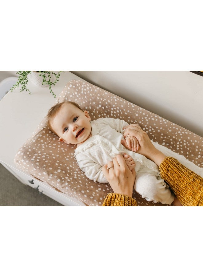 Copper Pearl Premium Knit Changing Pad Cover by Copper Pearl: Soft, Stylish, and Universal Fit for All Standard Diaper Changing Pads, Trendy Design Changing Pad Covers, Fawn - Image 3