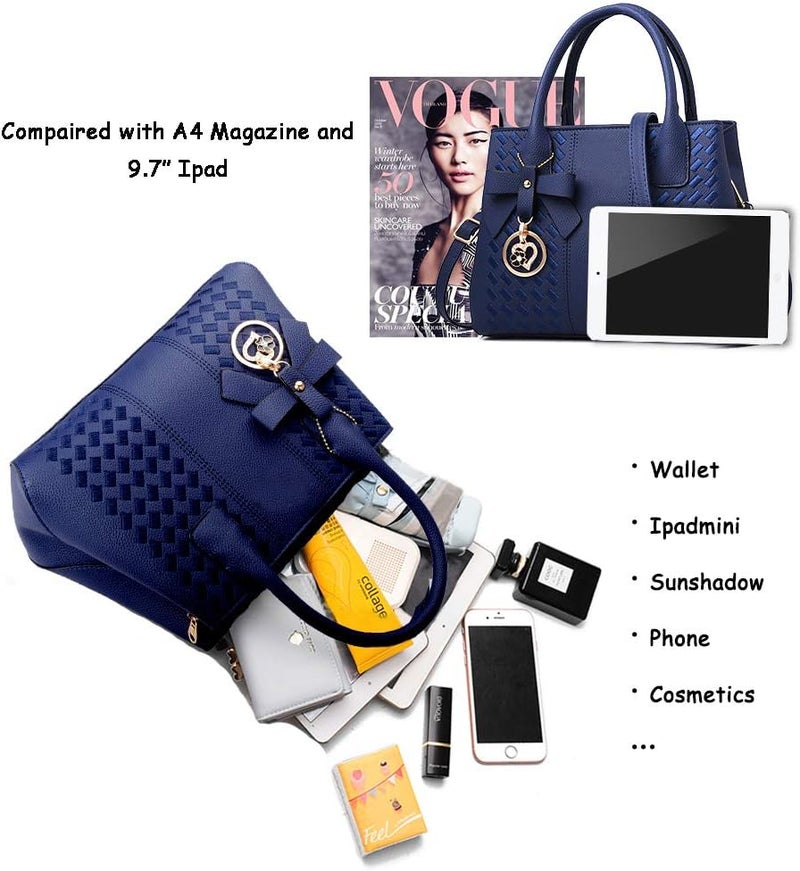 Jeniulet Purses and Handbags for Women Fashion Ladies PU Leather Top Handle Satchel Shoulder Tote Bags - Image 4