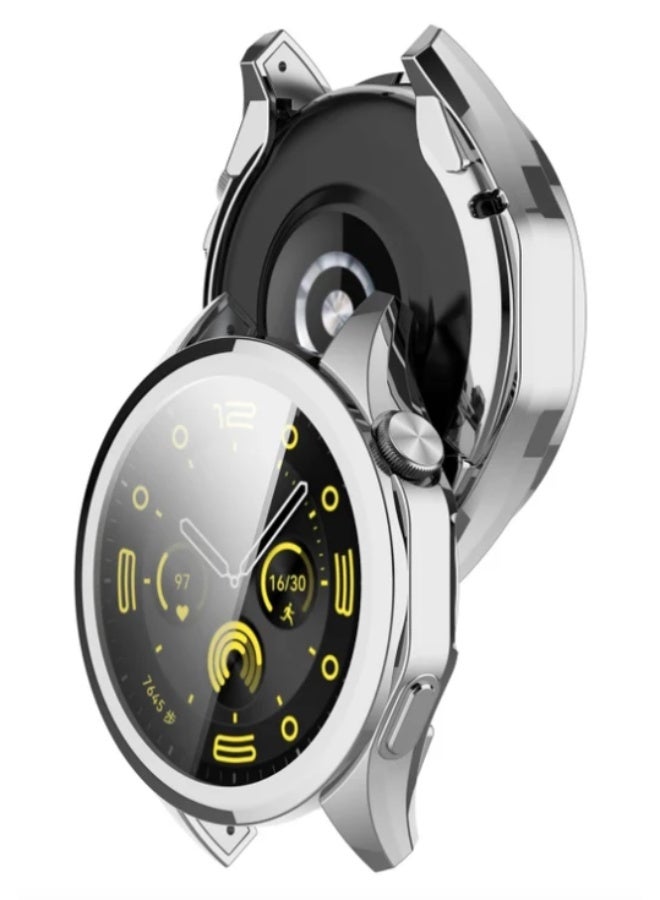 Huawei GT4 46mm 360 Silicone Case With Full Protecion - Silver - Image 2