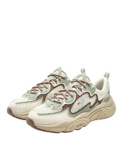 FILA حذاء رياضي مرتفع ذو نعل سميك باللون البيج/الأخضر  - Image 2