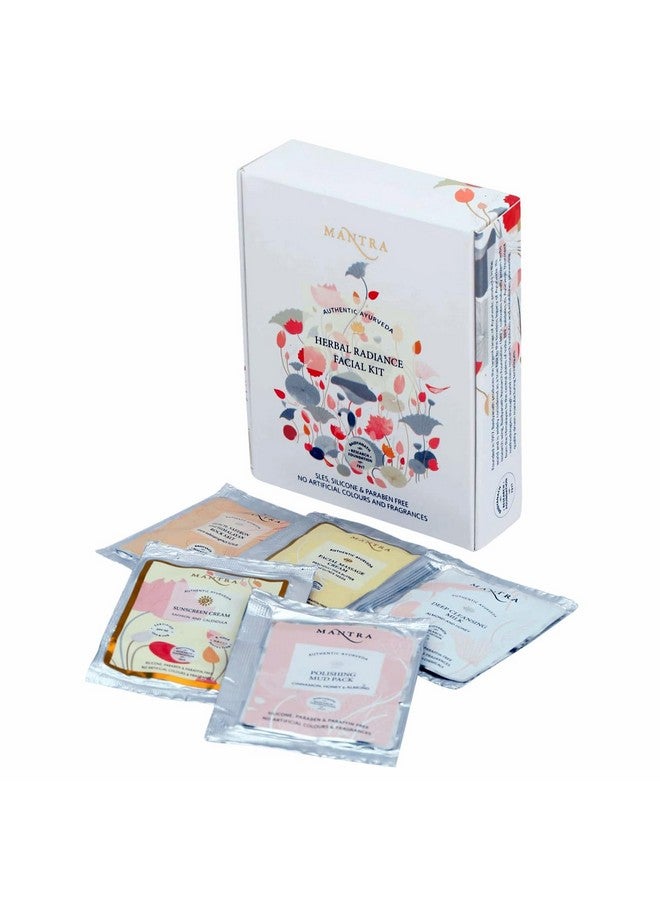 Mantra Herbal Radiance Facial Kit (40ml, Herbal Radiance) instant glow | Anti-Ageing Facial Kit For Radiant & Youthful Skin | Ideal For All Skin Types - Image 1
