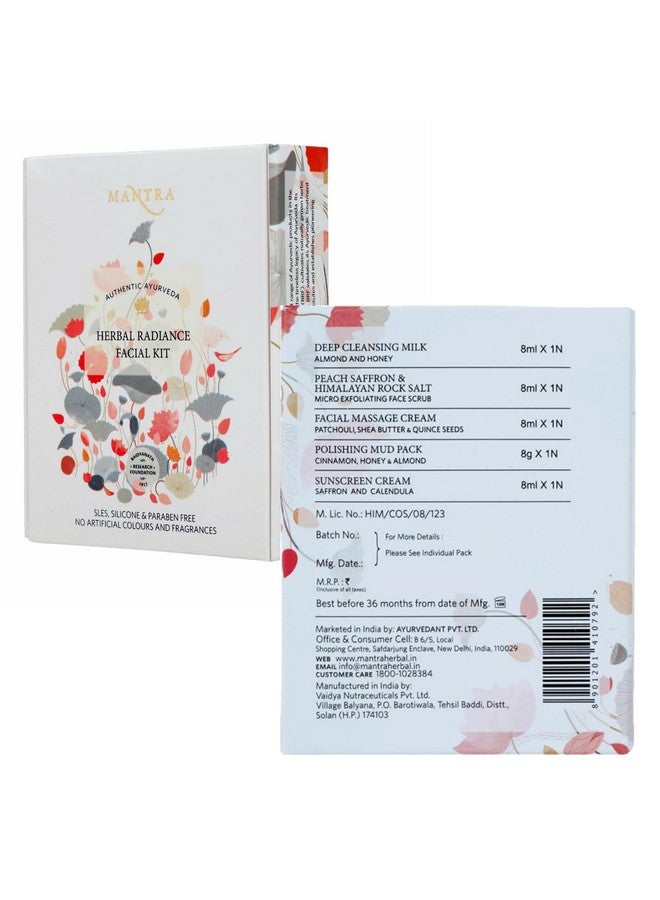 Mantra Herbal Radiance Facial Kit (40ml, Herbal Radiance) instant glow | Anti-Ageing Facial Kit For Radiant & Youthful Skin | Ideal For All Skin Types - Image 2