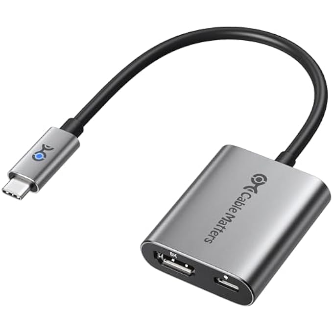 Cable Matters 48GBPS USB C TO HDMI ADAPTER SUPPORTING 4K 120HZ AND 8K 60HZ (DSC REQUIRED) HDR - 100W PD - THUNDERBOLT 3 AND THUNDERBOLT 4 PORT COMPATIBLE - MAXIMUM RESOLUTION ON ANY MACBOOK IS 4K@60HZ - Image 1