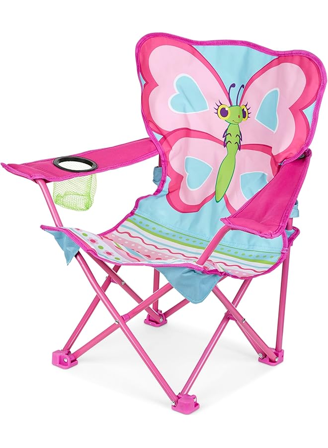 Melissa & Doug Sunny Patch Cutie Pie Butterfly Folding Lawn and Camping Chair - Image 1
