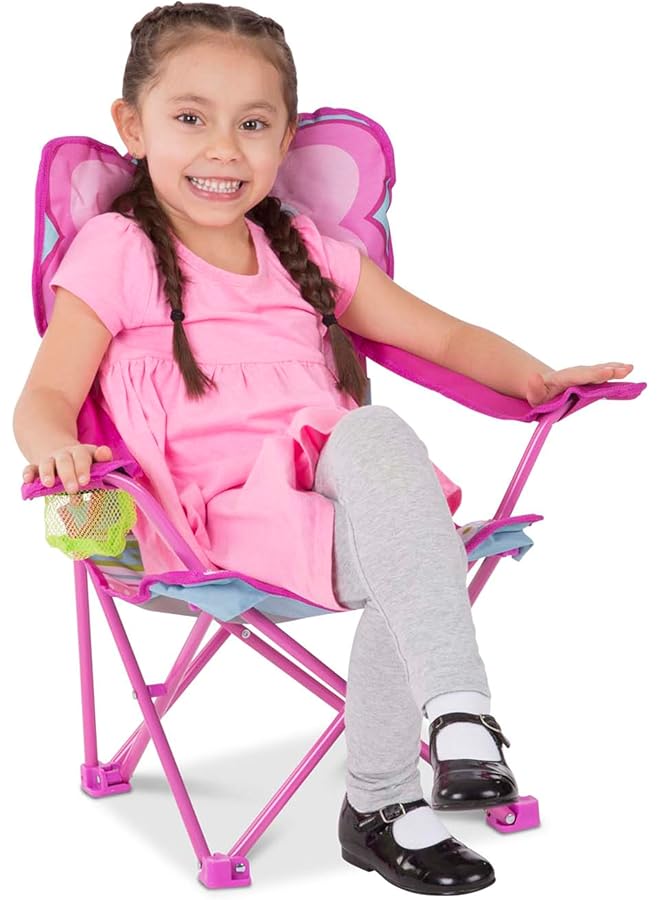 Melissa & Doug Sunny Patch Cutie Pie Butterfly Folding Lawn and Camping Chair - Image 3