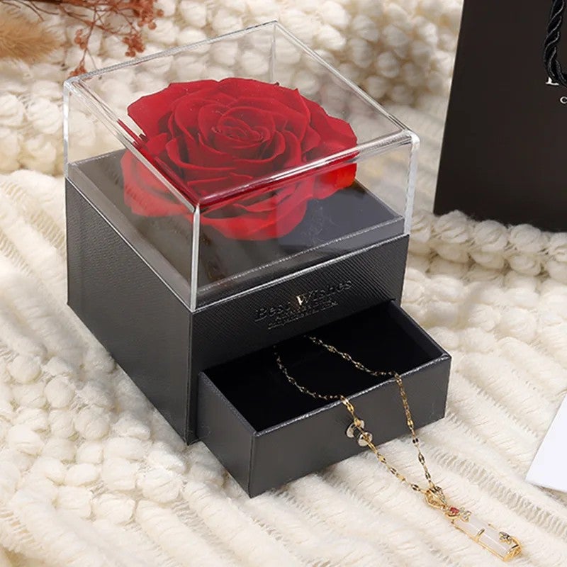 Bluejw DREA Immortal Roses Gift Box - Infinity Eternal Preserved Flowers, Dried Plants, Valentines Day Gift - Image 3