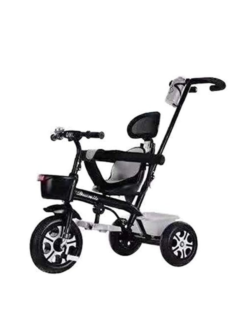 Ntech دراجة ثلاثية العجلات للأطفال من إن تيك مع قضيب دفع باللون الأسود - Image 3