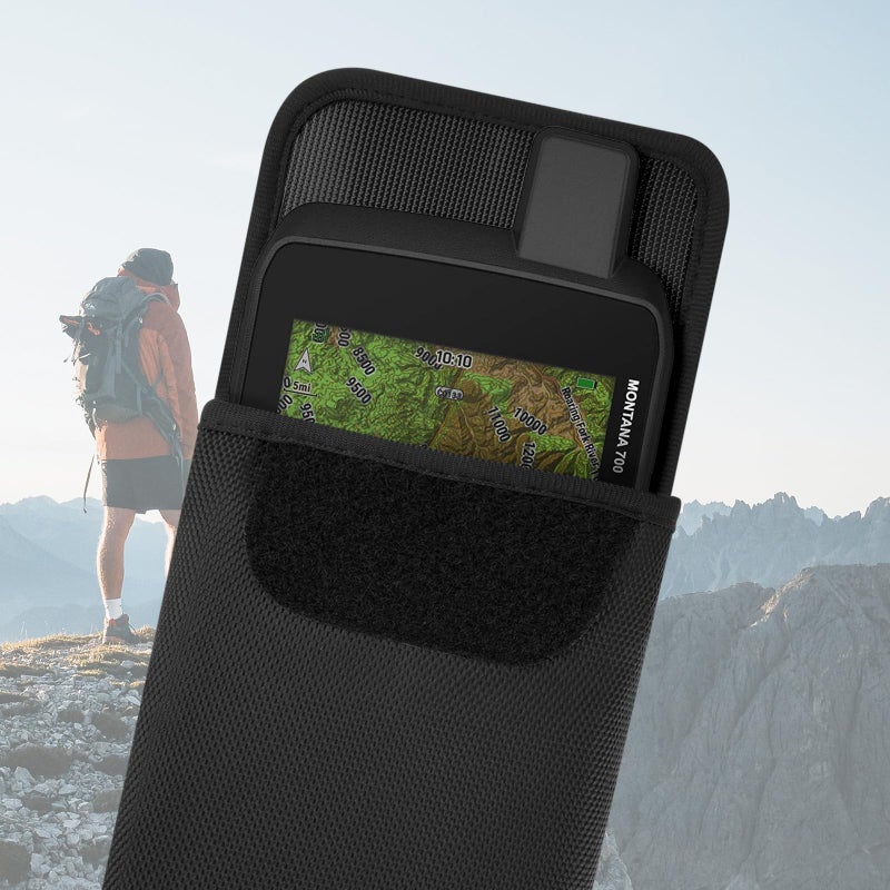 Xxerciz غطاء ناعم بديل لجهاز Garmin Montana 700i / 700 / 750i GPS محمول، حقيبة تخزين واقية محمولة مع كارابينر - Image 4