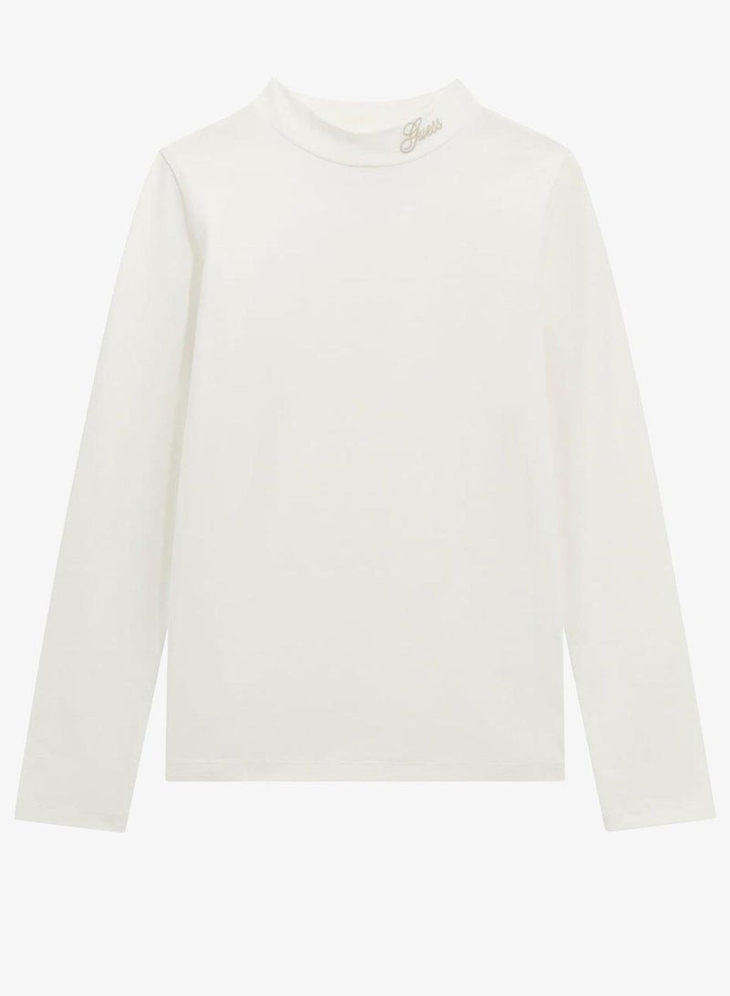 جس تيشيرت للأطفال بياقة دائرية وشعار مطبوع - Image 2