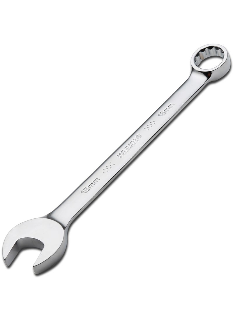 KSEIBI Combination Spanner Wrench Metric 8mm - Open and Box End Spanner Wrench | Industrial Grade Spanner Made with Durable Chrome Vanadium Steel | Perfect for Home, Bike, Car Repairs, Silver.  - Image 1