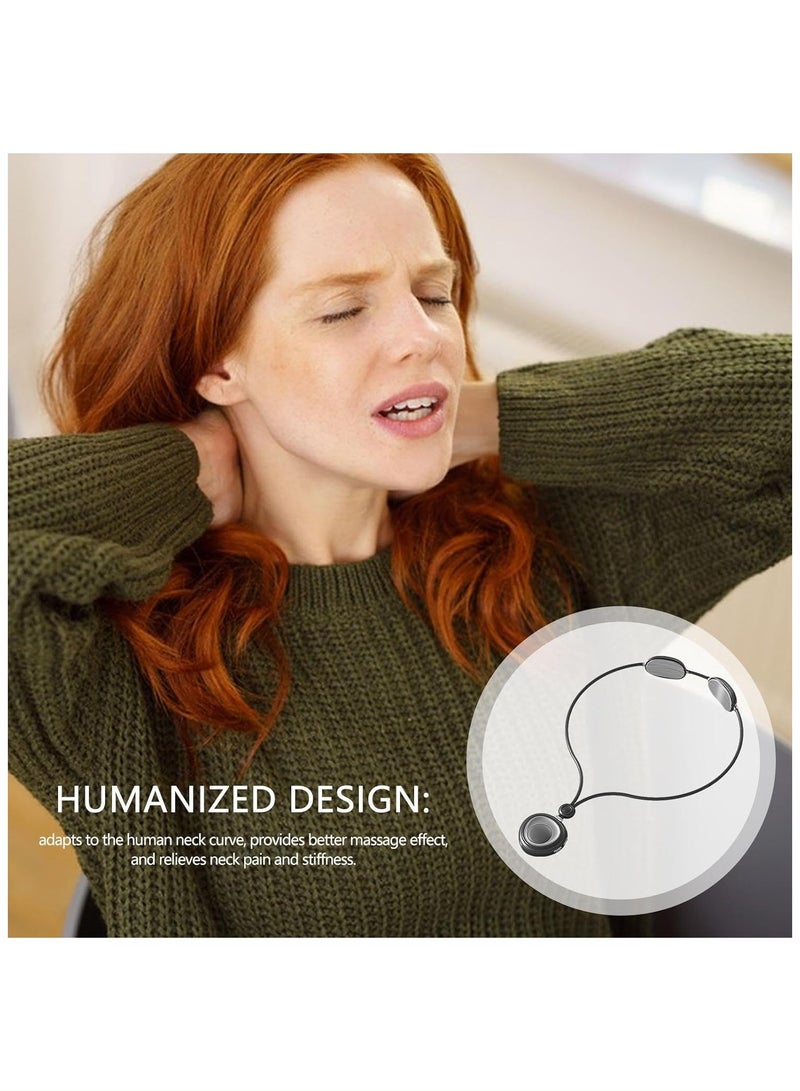 general Hung Necklace Massager Portable Electric 3 Modes Massager Portable Electric Pulse Neck and Shoulder Massager for Home Outdoor Offices Use - Image 3