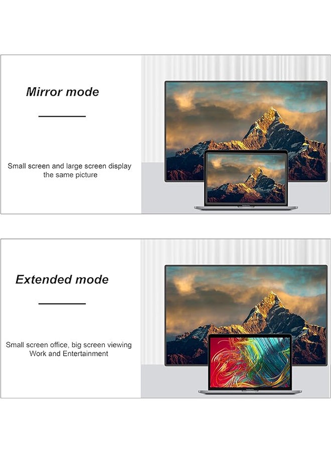 MOWSIL - 6 in 1 USB C Hub 4K HDMI and FHD VGA Dual Video Output Type C Hub, PD 100W, Gigabit Ethernet, 3 USB 3.0 Ports, USB C to 3.5mm, SD/TF Slot Multiport Adapter for MacBook Pro/Air 2023, HP, - Image 1