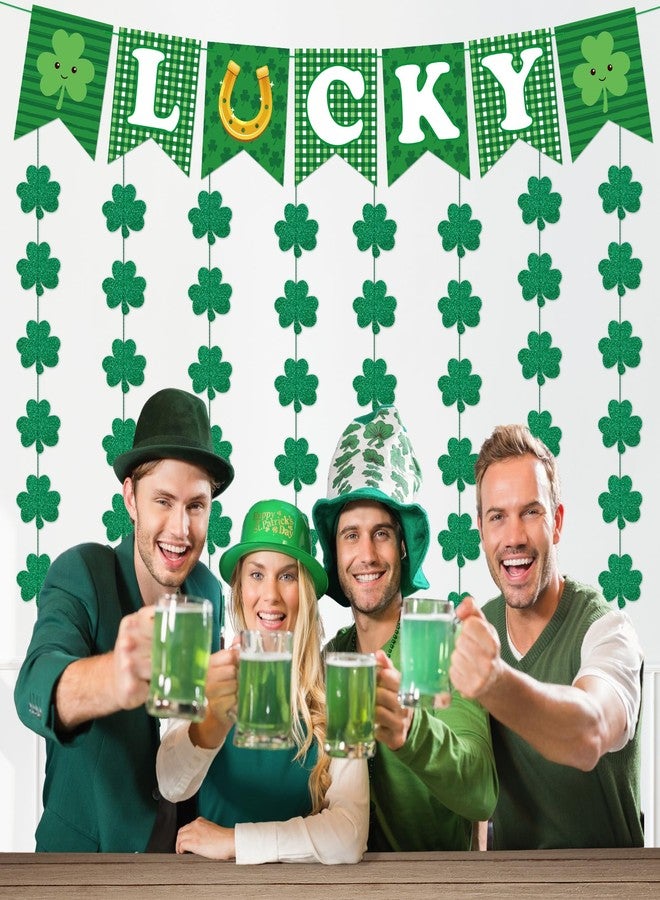 TMTECHJS St. Patrick's Day Decorations Include Lucky Banner Shamrock Felt Banner Shamrock Garland for St. Patrick's Day Decor Saint Patricks Day Party Favor - Image 4