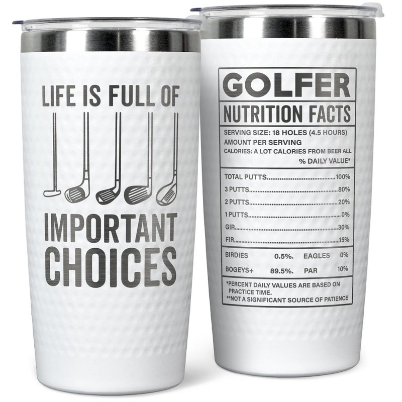 HUNIGIFT Golf Gifts for Men  Fathers Day Golf Gifts for Men Unique  Funny Golfer Gift Ideas for Him Dad Uncle Husband Boyfriend Golfers  20 Oz Stainless Steel Tumbler