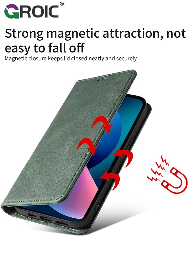 GROIC For iPhone 16 Case,iPhone 16 Phone Cover,Luxury Leather Wallet Cover, Leather Wallet Case Classic Design with Card Slot and Magnetic Flip Flip Folding Case for iPhone 16  Phone Shell 6.1'' - Image 5