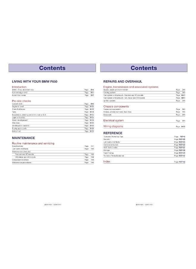 BMW F650 Singles (94 - 07) Haynes Repair Manual  - Image 5