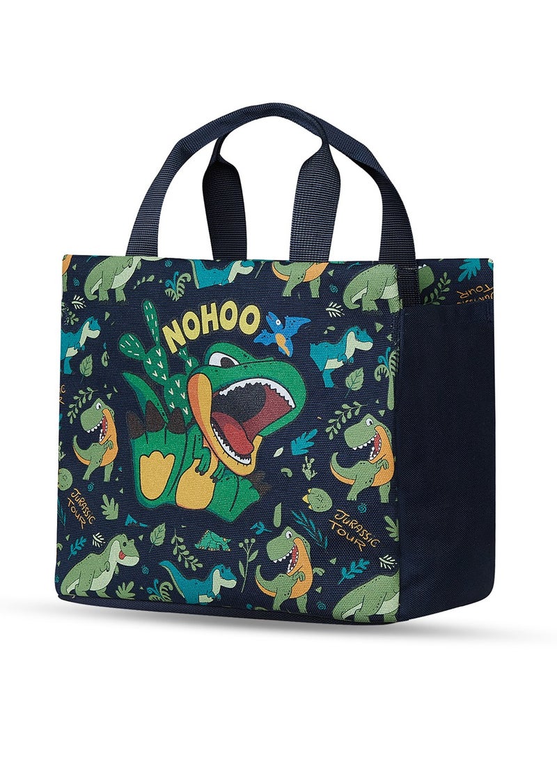 Nohoo Kids 16 Inch School Bag With Lunch Bag, Handbag And Pencil Case (Set Of 4) Dino - Green - Image 3