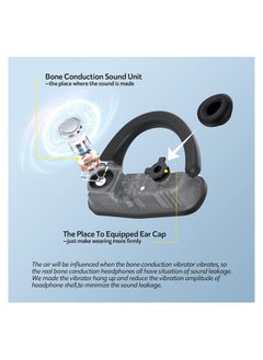 Dacom Bone Conduction Waterproof Sports Earphone Wireless TWS Earbuds Bluetooth Headphones Stereo with Mic - black  - Image 4
