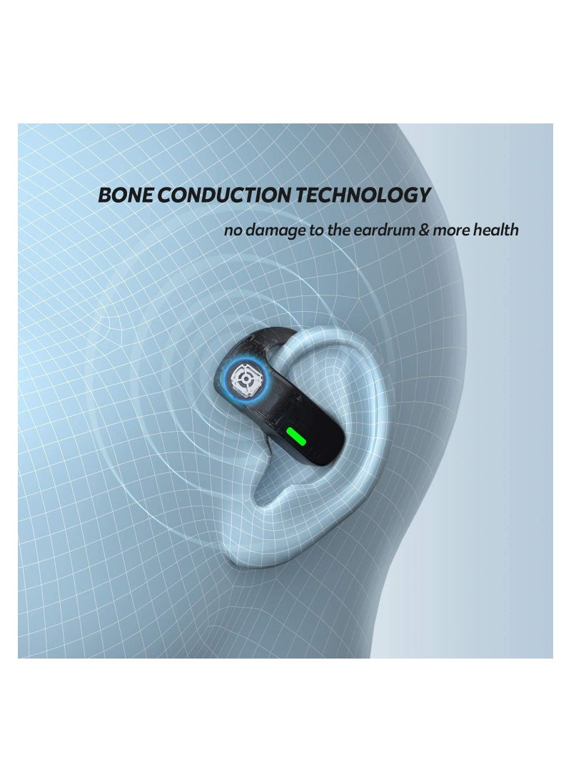 Dacom - Bone Conduction Waterproof Sports Earphone Wireless TWS Earbuds Bluetooth Headphones Stereo with Mic - black - Image 1