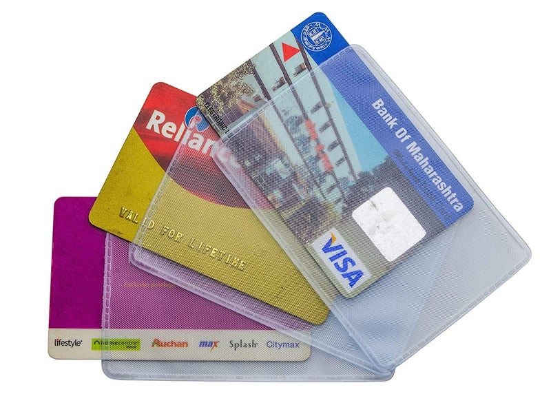 LRS حافظة بطاقات ATM/DL/أدهار/بطاقة الخصم/بطاقة الائتمان الشفافة ذات النهاية غير اللامعة - عبوة من 30 - Image 2
