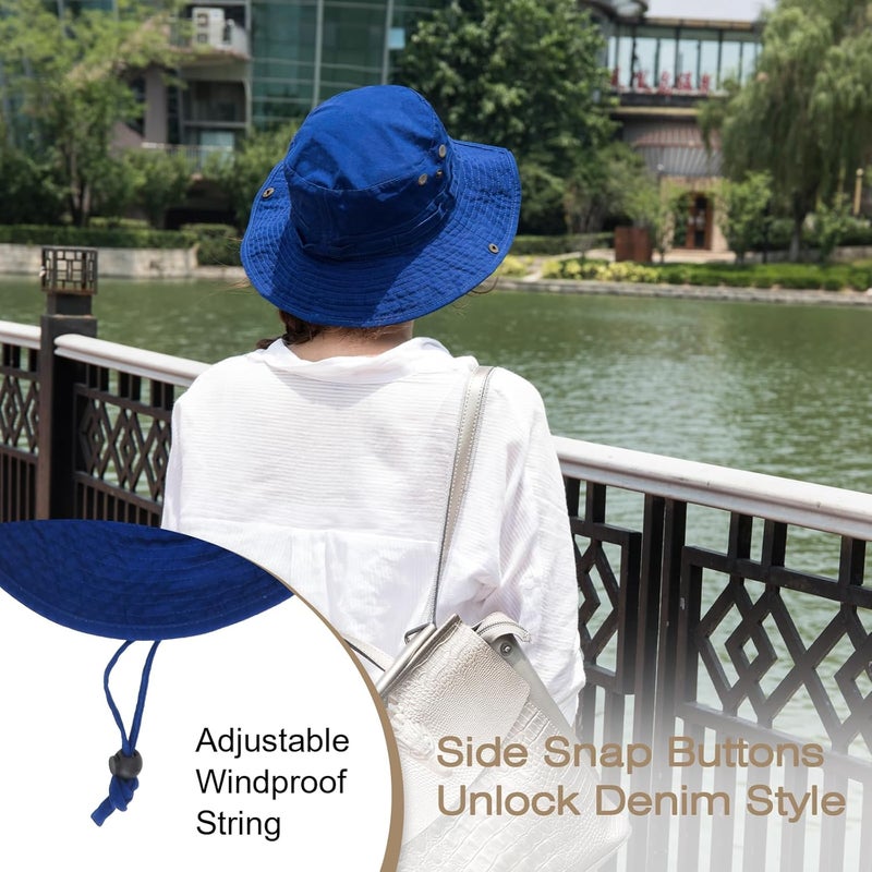 Phaiy Bucket Hat Wide Brim UV Protection Sun Hat Boonie Hats Fishing Hiking Safari Outdoor Hats for Men and Women - Image 4