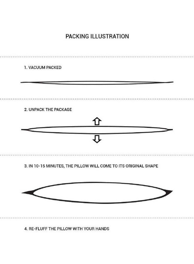 Royal King وسادة سرير بيضاء من رويال كينج نايلون ذات جودة فائقة محشوة بجل فايبر بوزن 1000 جرام بحجم 16"X34" بعبوة مفرغة، مجموعة من 2 - Image 4