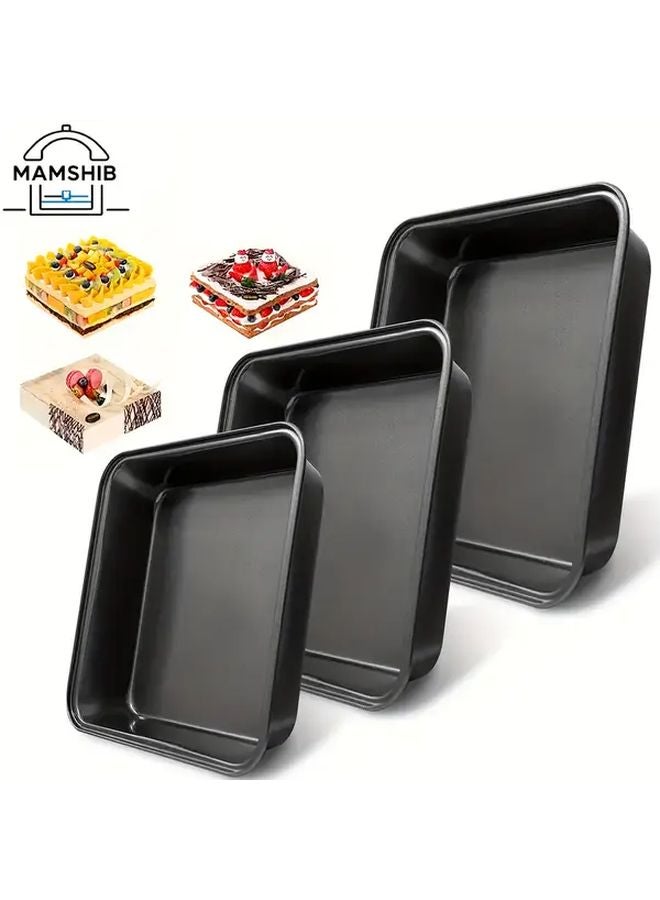 Small Square Cake Baking Pan Non Stick Wide Handle Multi Purpose Oven Tray - Image 2