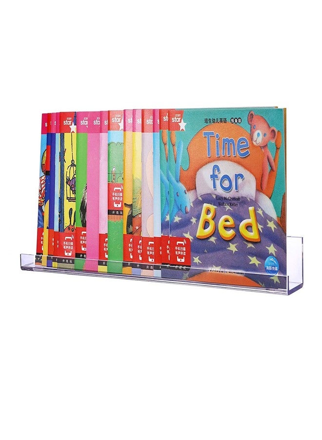Sooyee 8 Pack 15 Inch Acrylic Invisible Kids Floating Bookshelf for Kids Room,Modern Picture Ledge Display Toy Storage Wall Shelf,Clear (8 Pack) - Image 4