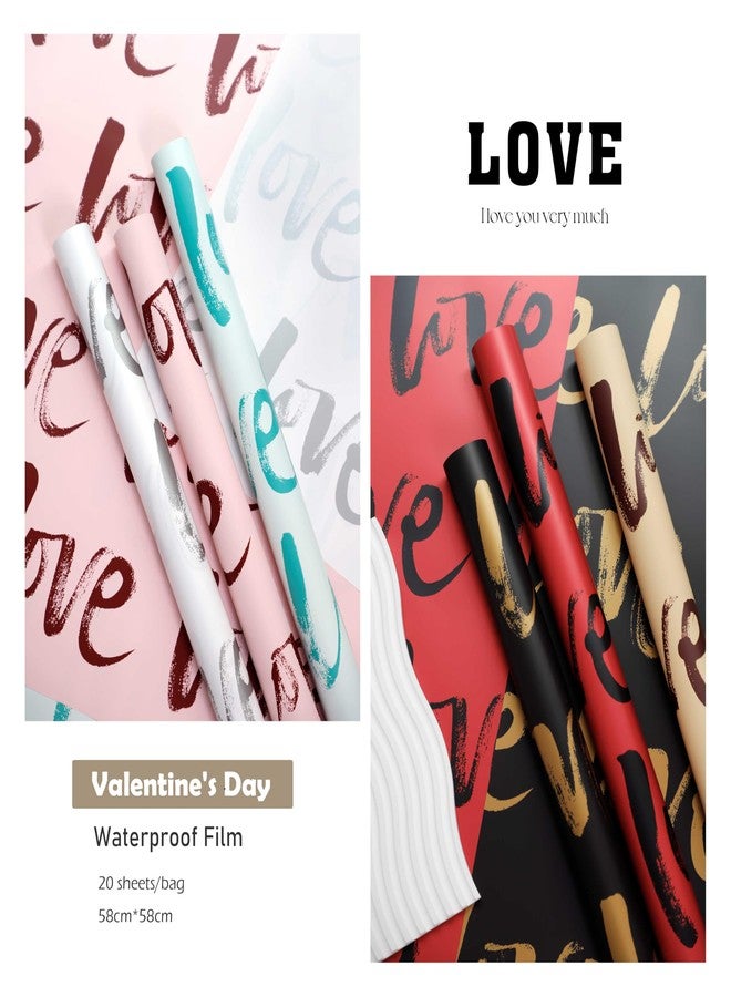 FWSA WRAPS ورق تغليف هدايا أصفر بنقشة زهور "LOVE" من FWSA WRAPS، مناسب لأعياد الميلاد، وحفلات الزفاف، والذكرى السنوية، وعيد الميلاد، وحفلات استقبال المولود الجديد، 20 قطعة - Image 3