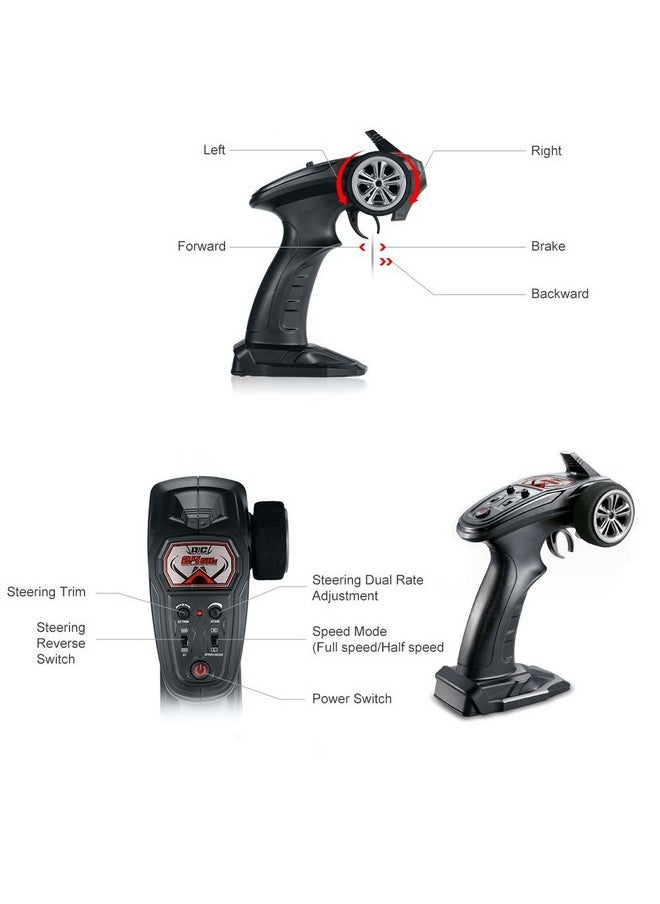 هوشيم Hosim Rc Car 2.4G مجموعة الارسال ملحقات قطع الغيار جهاز التحكم عن بعد 25Zj08 لسيارة Hosim 9125 9155 9156 Q903 Rc  - Image 2