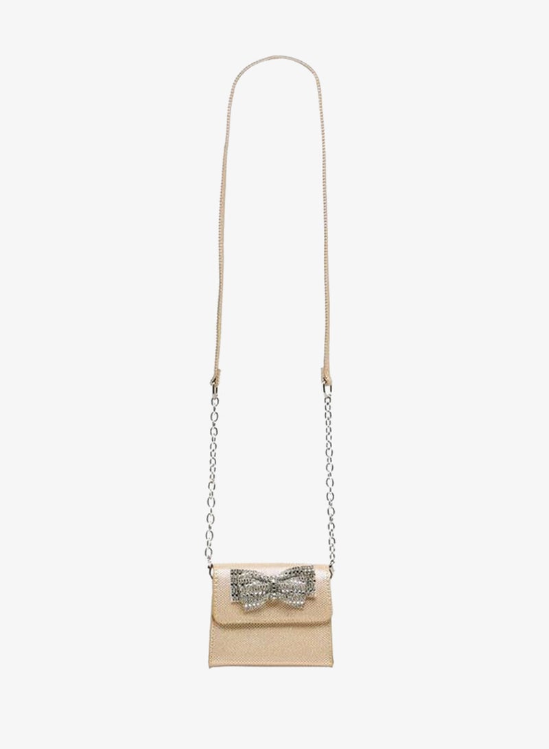 Flora Bella By Shoexpress Embellished Bow Crossbody Bag with Chain Strap - Image 3