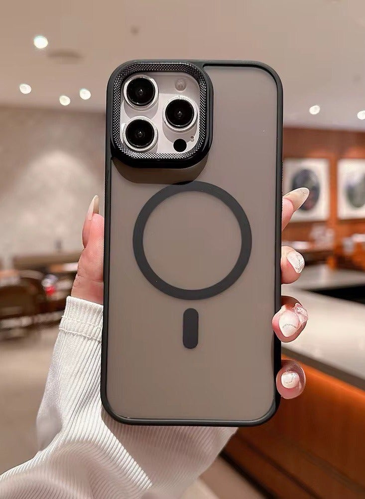 Denx Magnetic Case for iPhone 16 Pro Max [Shockproof & Slim] Matte Hard Back Cover with high-Grade Protection | Black - Image 1