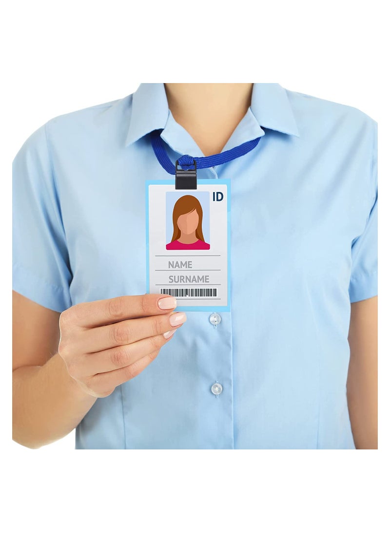 Luckam Black Gripper Card Holder, Plastic ID Card Secure Badge Holder, for Standard Thickness ID Badge, Smart Card, CAC, Chip or Swipe Card (40 Pcs) - Image 5