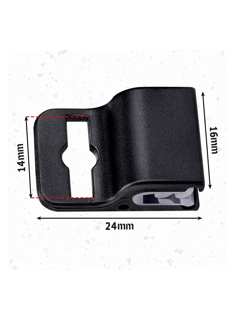 Luckam Black Gripper Card Holder, Plastic ID Card Secure Badge Holder, for Standard Thickness ID Badge, Smart Card, CAC, Chip or Swipe Card (40 Pcs) - Image 2