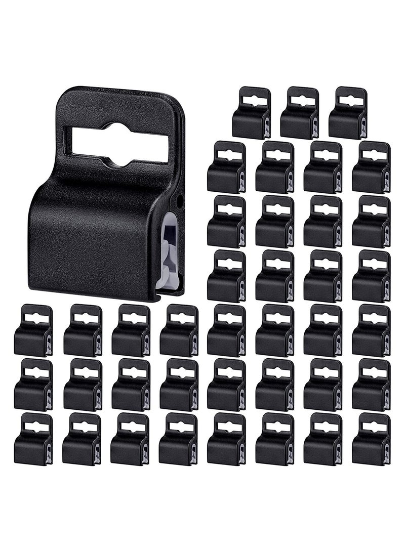 Luckam Black Gripper Card Holder, Plastic ID Card Secure Badge Holder, for Standard Thickness ID Badge, Smart Card, CAC, Chip or Swipe Card (40 Pcs) - Image 1