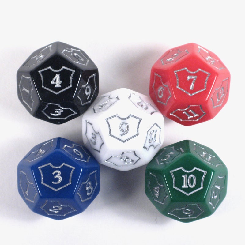 Hedral MTG D12 SpinDown Loyalty Counter Dice 5 Die Set by Hedral  Red White Black Green Blue  Magic The Gathering TCG CCG Planeswalker MultiColor - Image 3