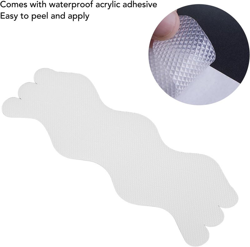 klarako 72pcs S Shape Adhesive Decal Strong Grip, Waterproof Shower Stickers for Bathroom Bathtub, Prevent Slip with Premium Material, Weather Resistance (2 * 20cm) - Image 3