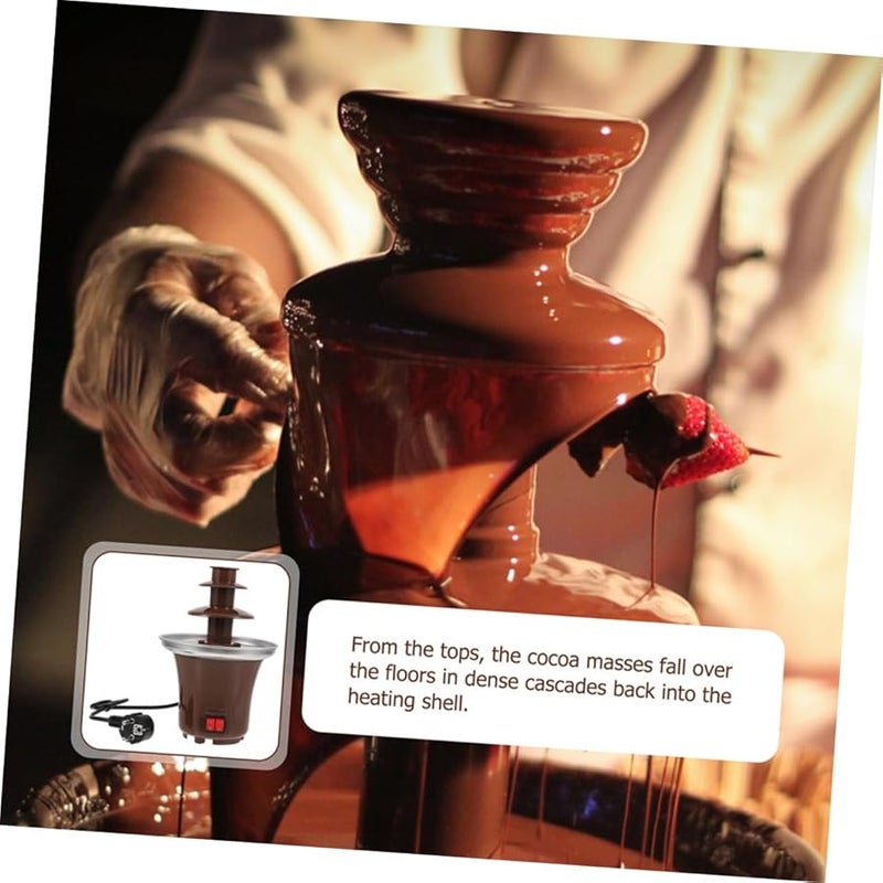 Stainless Steel Chocolate Fondue Machine Melting Fountain for Home Use - Image 4