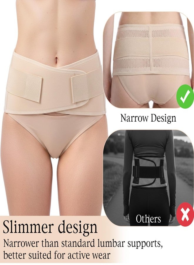APLZGMG Breathable & Adjustable Lower Back Brace, Hip Brace for Women Men, Lumbar Support Braces Sacroiliac Belt for Sciatica Pain Relief, Skin Tone SI Joint Belt for Sciatic Pelvic Hip Leg Sacral (Size L) - Image 5
