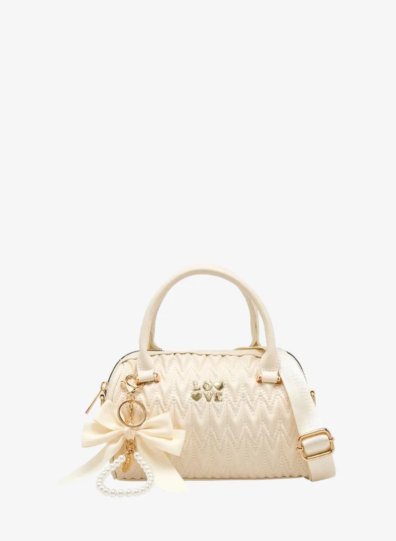 Celeste Quilted Crossbody Bag With Charm Detail