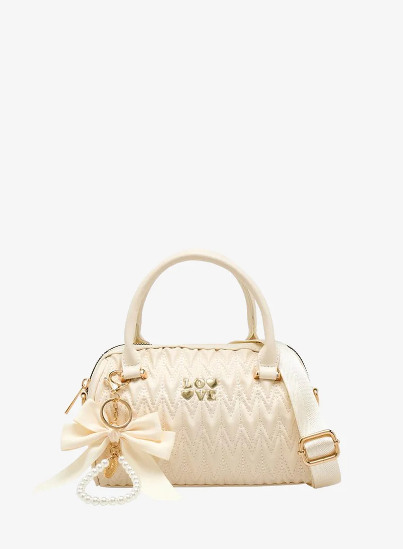 Celeste Quilted Crossbody Bag With Charm Detail