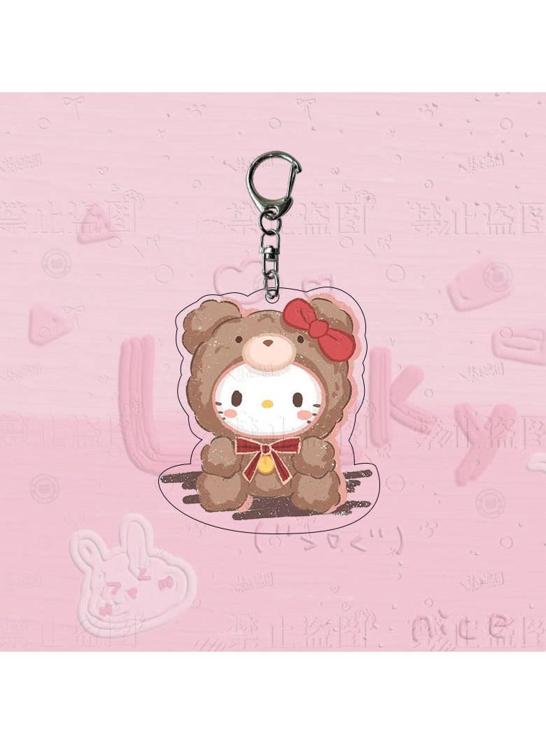 Generic Anime Peripheral Cross Dressing Sanrio Acrylic Key Chain 