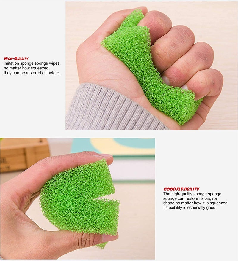NOHUNT Sponge Scrubber Multi Purpose Cleaning Sponges Scoured with one Side Absorbent Sponge & Other Side Scouring Pad (Multi Color) Pack of 8 - Image 2