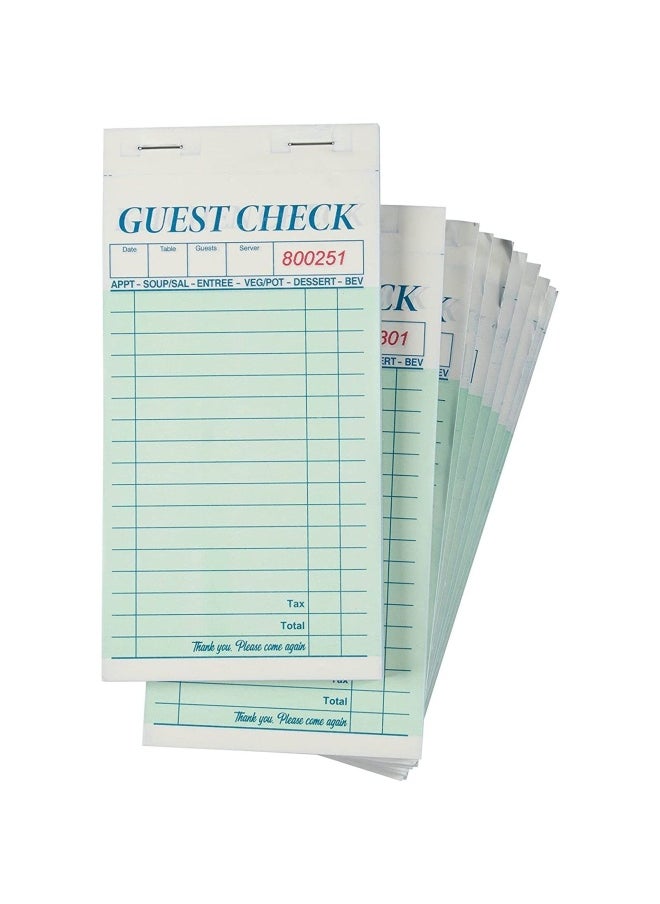 Juvale - Guest Checks - 10-Pack Waiter Pads Perfect For Bars Caf  S And Restaurant Orders - Classic Design With Copy Page Waitress Accessories 100 Sheets Each 3.4 X 7 Inches - Image 1