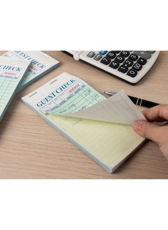 Juvale Guest Checks - 10-Pack Waiter Pads Perfect For Bars Caf  S And Restaurant Orders - Classic Design With Copy Page Waitress Accessories 100 Sheets Each 3.4 X 7 Inches  - Image 3