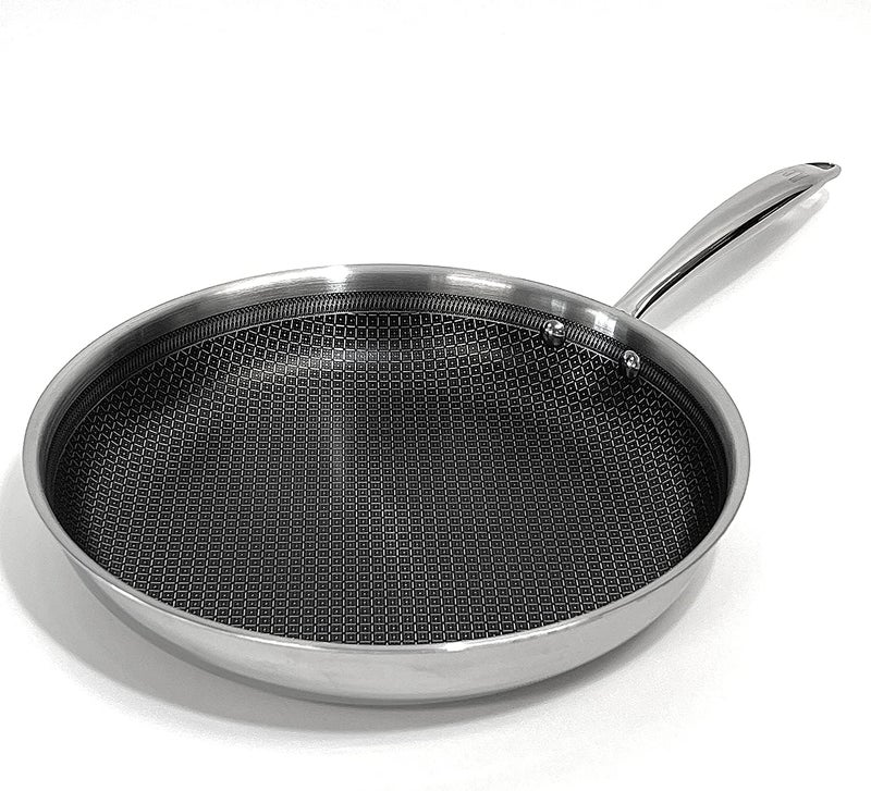 KIRFIZ kirfiz Frying Pan with OvenSafe Lid Anti Scratch Kitchen Home Essentials for Sauting Roasting Broiling 28cm Aluminium StainlessSteel Skillet German NonStick Shield Technology - Image 1