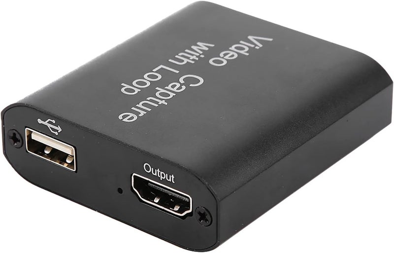 بطاقة التقاط الفيديو HDMI، USB مباشر عالي الدقة إلى HDMI، أسود، إدخال 4K مع إخراج حلقي - يدعم إخراج 1080P، تصميم محمول، متوافق مع و - Image 4