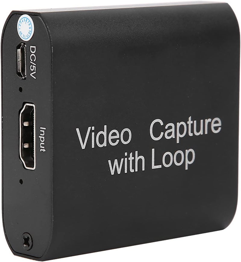 بطاقة التقاط الفيديو HDMI، USB مباشر عالي الدقة إلى HDMI، أسود، إدخال 4K مع إخراج حلقي - يدعم إخراج 1080P، تصميم محمول، متوافق مع و - Image 5